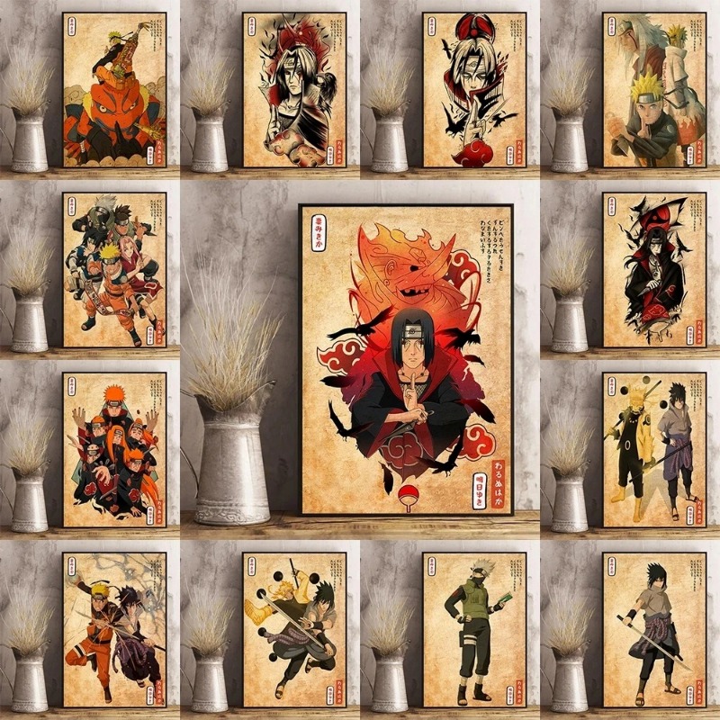 Japan Lifestyle - Japanische Anime Naruto Poster Retro Kunstdrucke