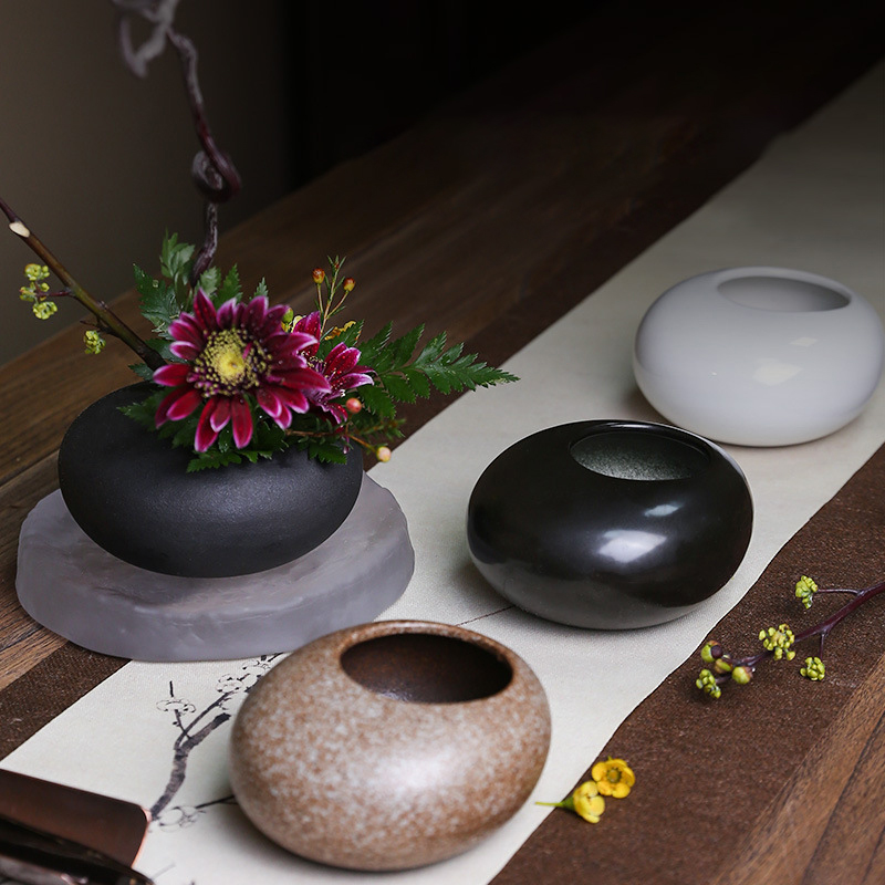 Ikebana Vase Kenzan - Keramik vase im japanischen Stil Ikebana