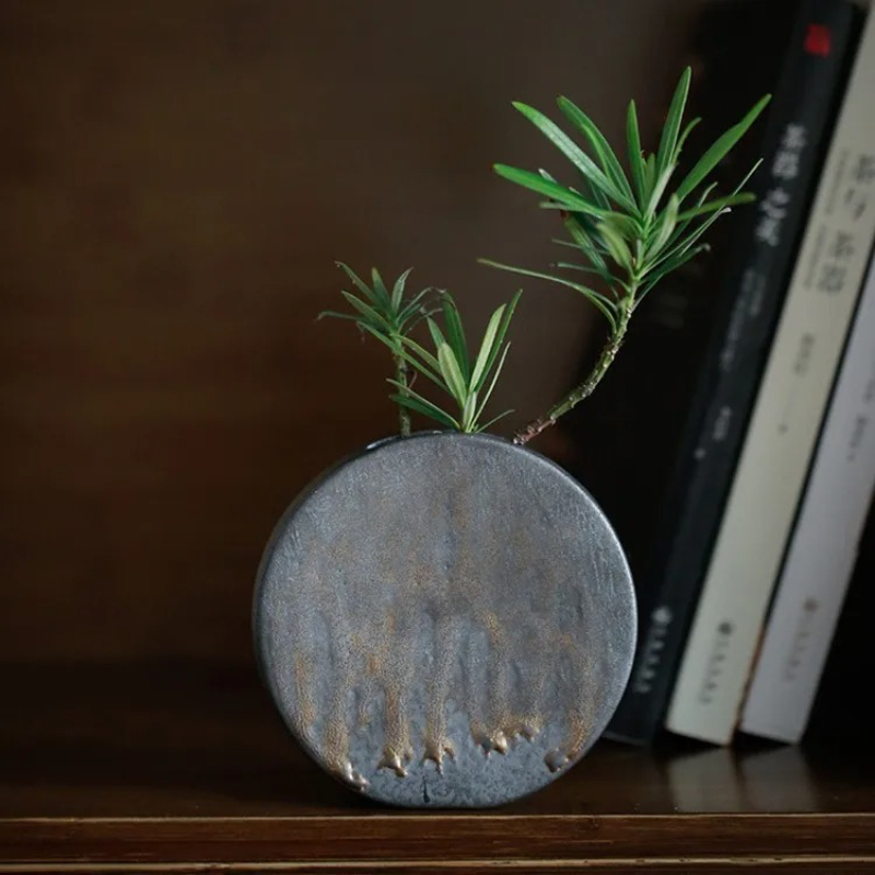 Ikebana Vase Kenzan - Abstrakte Ikebana Keramikvasen Zeremonie Dekor Japanische